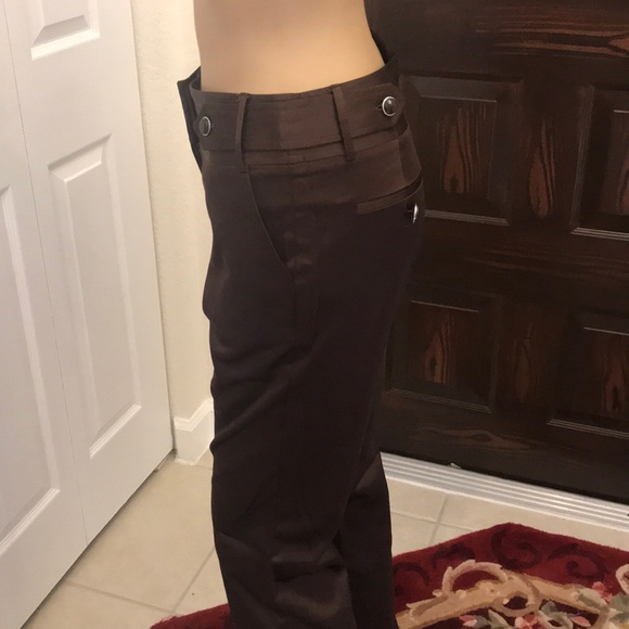 Brown pants that looks like satin NWOT SIZE1 - Picture 7 of 8